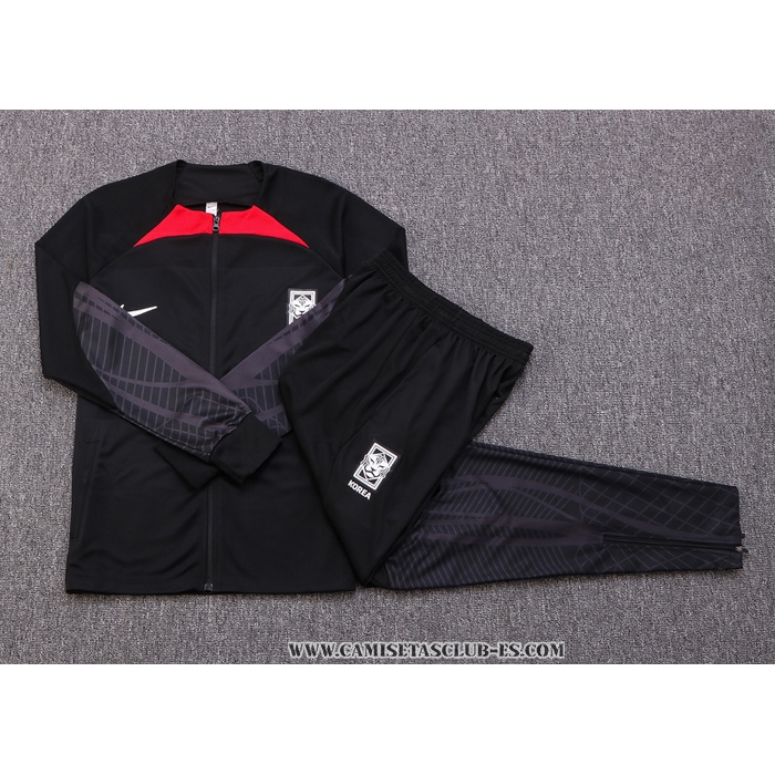 Chandal de Chaqueta del Corea del Sur 22-23 Negro